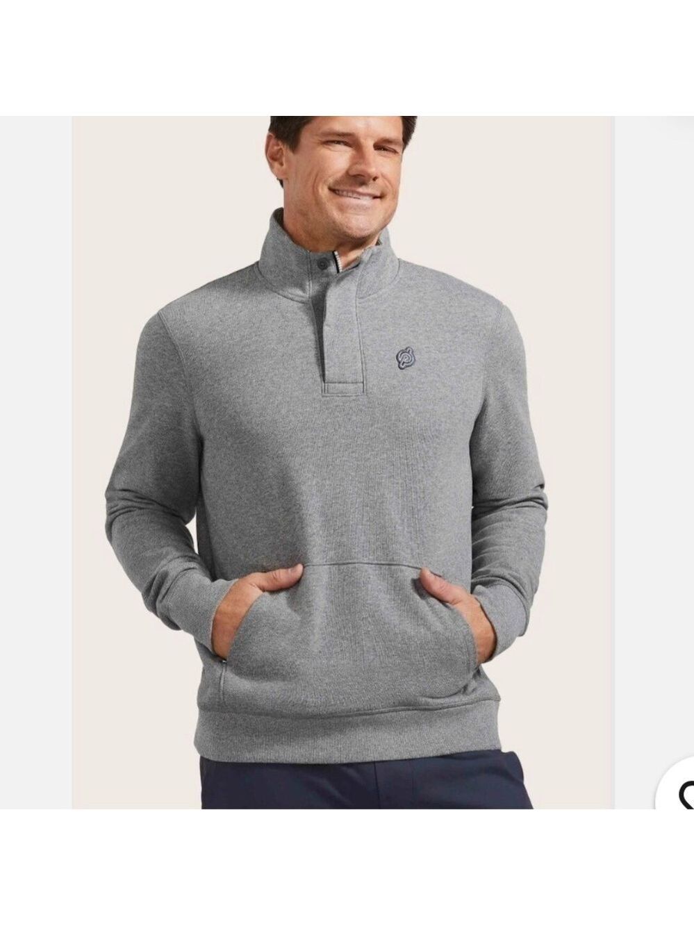 PELOTON by Fourlaps Gray 1/4 Zip RUSH Pullover Sweatshirt Mens Medium